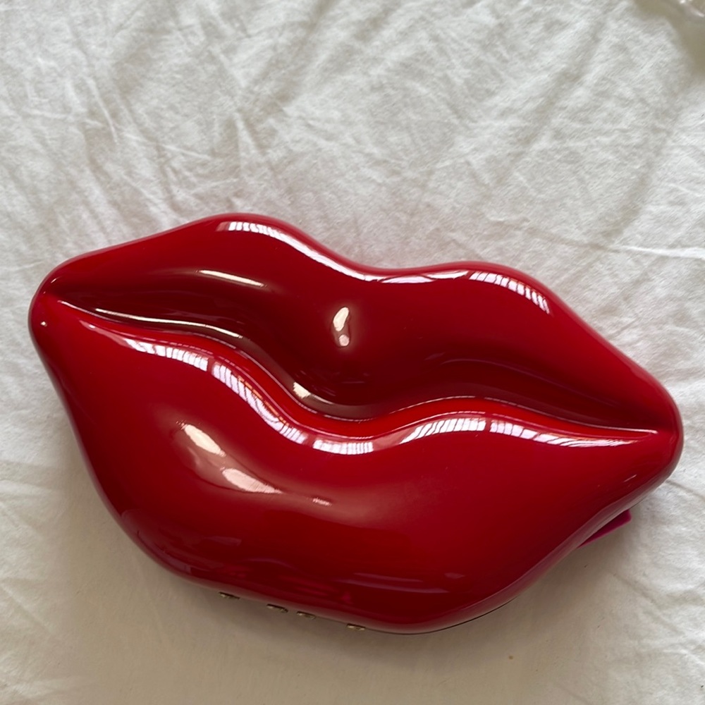 Red Lips Clutch Purse